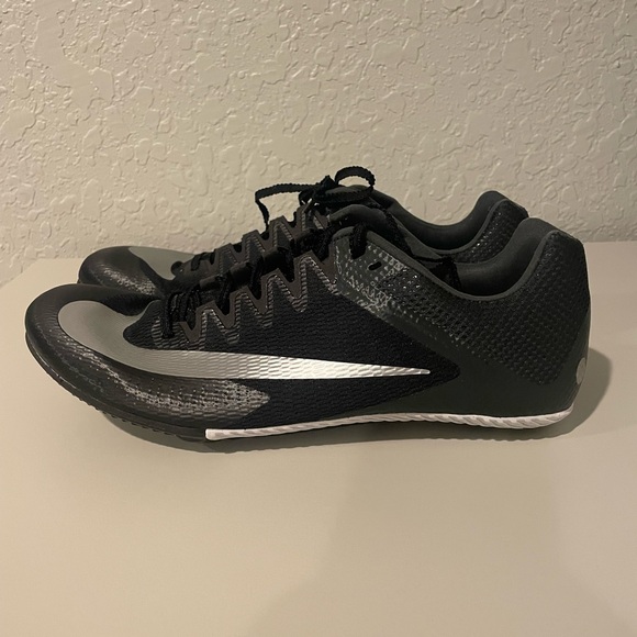 Nike Zoom Rival Sprint Track Shoes Spikes Men’s Size 10 Black Silver DC8753-001 - Picture 3 of 7